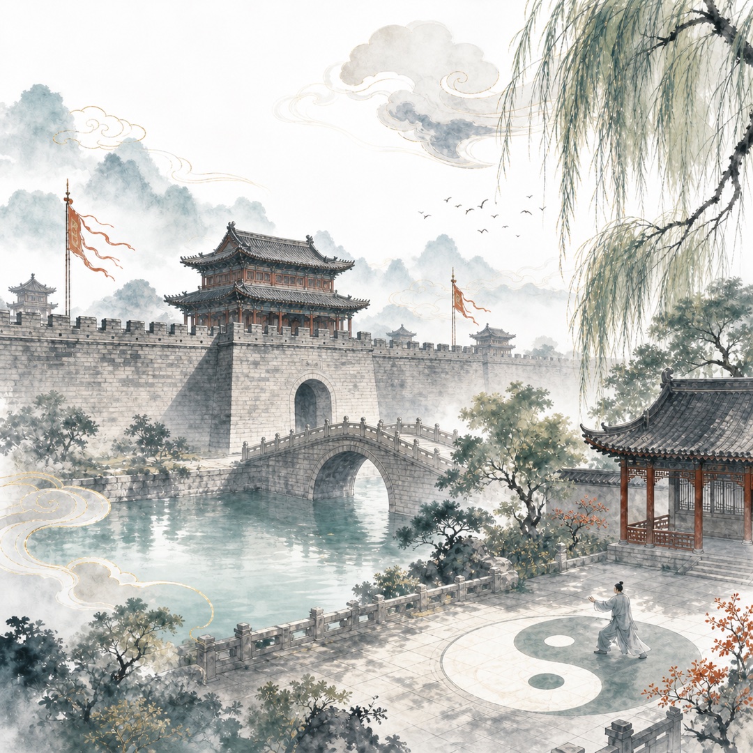 广府古城水墨意境